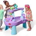 Step2 Rain Showers and Unicorns Water Table, Kids Water and Sand Activity Sensory Playset, Summer Outdoor Toys, 13 Piece Water Toy Accessories, for Toddlers 1.5+ Years Old, Blue & Purple