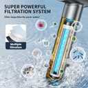 High Pressure Shower Head, Hard Water Filtered Shower Head and Hose Set with 4 Filters, 59 Hose & Bracket, 4 Spray Modes & Pause Switch, Massage Showerhead for Remove Chlorine (Gray)