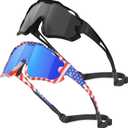 2 x Kids Sunglasses,Youth Baseball Glasses for Boys Girls Age 6-14,Sports UV Protection Goggles