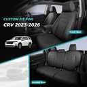 Custom Seat Covers for Honda CRV Faux Leather 2023-2026 Black