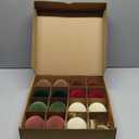 15 Pcs Velvet Christmas Ball Ornaments 3.15 Inch Flocked Christmas Tree Decorations with 10 Yards Velvet Ribbon Red Green Brown Pink Cream Shatterproof Xmas Baubles for Tree Holiday Decor (Retro Color)