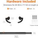 Amazon Basics Adjustable Room Darkening Blackout Curtain Rod - 28" to 48", Black