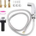 iFealClear Kitchen Sink Side Sprayer, Kitchen Sink Faucet Replacement Parts Compatible with Moen Faucet, Pull Out Sprayer with Hose and Holder, 1/4 inch Sink Connector, 3 Adapters, Chrome