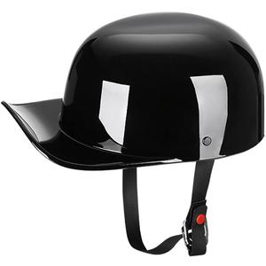 Baseball Style Cap Motorcycle Helmet Unisex-Adult - DOT Approved (Medium, Light Black)