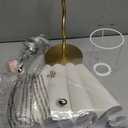 EOEYYOYB Pleated Table Lamp, Table Lamp for Bedroom, Bedside Lamps for Nightstand with Linen Lampshade, Modern Lamp for Bedroom Home Office Decor (Gold)