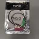 MillSO Headphone Mic Splitter, 3.5mm Headset Adapter (Microphone + Audio) 2 TRS Female to TRRS Male CTIA Stereo Jack Y Cable Compatible for Dual-Plug Gaming Headset to Xbox, PS4, Phone, Laptop, PC (1 Pack / 0.6 Feet, Black)