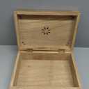 Mela Artisans 7.5” x 4.5” x 3” Mango Wood Box with Lid – Burnt Finish – Handcrafted Keepsake Box – Medium Storage for Jewelry & Home Décor Accents