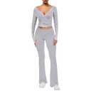 elselect Women's Fall Trendy 2 Piece Outfits Lounge Sets Long Sleeve Shirts Pants Matching Outfit Tracksuits Fashion Clothing, Size XX