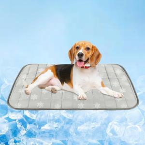 RIOGOO Dog Cooling Mat,Dog Blanket Washable,Cool Fabric & Internal Waterproof Cooling Pad (Grey, Large (36x24 inch))