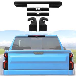 RT-TCZ Tail Light Lamp Cover Third 3rd Brake Light Cover Kit Exterior Accessories for Chevy Silverado 2022 2023 2024 2025,Smoked Black