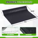 Pushglossy 1 Roll EPDM Rubber Roofing Membrane 39" x 20ft, Self-Adhesive Waterproof Underlayment, 47 Mil Reinforced Flat Roof Sheet, Ice and Water Sheet for RV, Shed, Garage and Patio