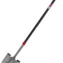 Heavy Duty Garden Tools Digging Shovel Garden Shovel Spade with Long Fiberglass Handle for Digging and Garden Work,58 inches