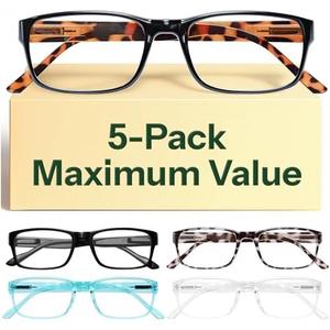 Gaoye 2.5 Professional Reading Glasses for All Day - Computer Readers with Blue Light Protection - Value Pack