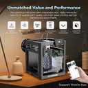 FLASHFORGE Adventurer 5M 3D Printer with Fully Auto Leveling, Max 600mm/s High Speed Printing, 280C Direct Extruder with 3S Detachable Nozzle, CoreXY All Metal Structure, Print Size 220x220x220mm