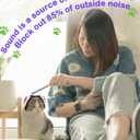 Calming Earmuffs for Cats and Small Dogs - for Anxiety Relief - Noise Canceling for Fireworks, Thunderstorms, Pet Grooming & Force Drying - Dog Ear Muffs Noise Protection (White, Small)