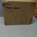 Qcen Juicer Machine, 800W Centrifugal Juicer Extractor with Wide Mouth 3 Feed Chute for Fruit Vegetable, Easy to Clean, Stainless Steel, BPA-free (Black)