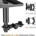 NiHome RV Mounting Kit for Starlink Gen 3, Adjustable 360° Rotating Pole Adapter with Length-Adjustable Pole for High-Speed Internet on RVs, Motorcycles, Fences, Deck Railings, Flagpoles, Rooftops