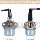 696065 697422 Carburetor Compatible with B & S 110402 110412 215369 5HP 5.5HP 6HP 6.5HP 7HP Tiller Engine Carb with Mounting Gaskets Kit and 491588S Flat Air Filter Cartridge