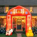 Capoda Farm Animals 10ft Inflatables Arch Outdoor Giant Blow up Archway with Built-in 7 LED Lights Party Decorations for Halloween Birthday Baby Shower Outdoor Garden Yard Lawn Supplies