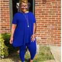YeGine Women Plus Size 2 Piece Outfits Short Sleeve Top and Legging Pant Set Lounge Sets Tracksuit (XL)