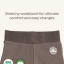 MON CHOU Organic Cotton Baby Pants - 100% Pima Cotton - Lightweight and Breathable Infant Pants for All Seasons (Brown)