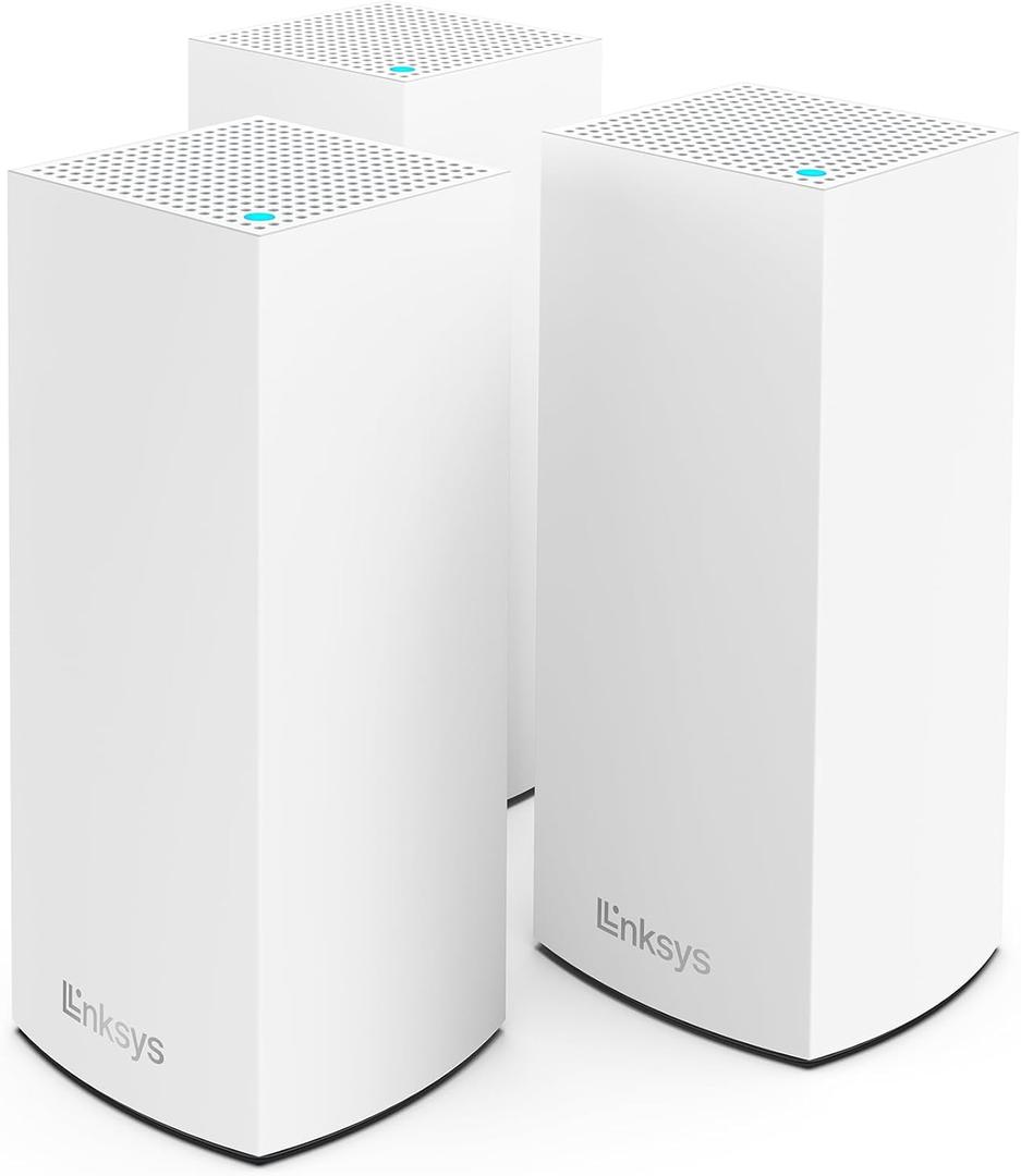 Linksys Atlas WiFi 6 Router Home WiFi Mesh System, Dual-Band, 6,000 Sq. ft Coverage, 802.11ax, 75+ Devices, Speeds up to (AX3000) 3.0Gbps - MX20MS3, 3-Pack