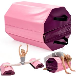 Detachable Octagon Gymnastics Mat, 17.5"x17.5"x23" Home tumbling mat, suitable for various gymnastic positions with High-Density Foam & Waterproof Cover