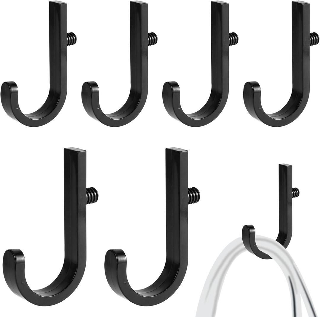6pcs Tool Hooks Compatible with Suncast/Craftsman Shed, Premium Plastic Shed Garden Garage Storage Organization Accessories Shed Hooks for Hanging Shed Organization Supplies(Black)