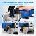Heavy-Duty Undercut Saw Jamb Saw Kit 1800W 2.5HP 120V 60Hz, with Two 6.5" Alloy Blade (Wood) and One Diamond Blade (Tiles and Masonary), 13ft Cord, Model EUS1800