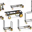 Rock-N-Roller R2RT (Micro) 8-in-1 Folding Multi-Cart/Hand Truck/Dolly/Platform Cart/26" to 39" Telescoping Frame/350 lbs. Load Capacity, Black