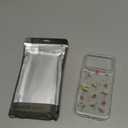 Peerok for iPhone 17 Pro Max Clear Case Natural Flowers Pattern, Cute Glitter Pink Floral Cases Slim Soft TPU Protective Women Girly 17 ProMax Phone Cover for 6.9Inch, Gypsophila Pink