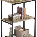VECELO Tall End Side Table,30" Height Nightstand with 3-Tier Storage Shelf for Living Room Bedroom Office Hallway Study