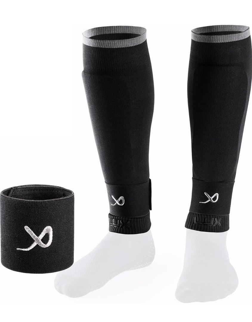 Soccer Sleeves w/FREE Guard Stays for Men/Boys/Youth Compatible w/Soccer Grip Sock S