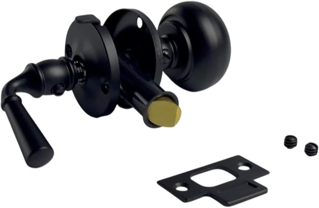 QCAA Solid Brass Storm Door Latch, Oil Rubbed Bronze US10B, Made in Taiwan, 1 Pack