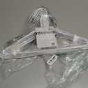 20 PC Vinyl Coated Heavy Duty Wire Cloth Hanger Plastic Coated Steel Coat Hanger Hook - White Color 16" (40.5Cm) Wide