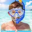 Gintenco Kids Snorkel Set, Diving Mask for Children as Unisex Kids Swimming Goggles, Anti-Fog Diving Mask and Dry Top Snorkel Combo Set for Junior and Youth