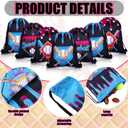 Sunnymove 12 Pcs Colorful Ice Cream Drip Baseball Drawstring Bag for Sport Party Favors Black Ice Cream Baseball Gifts Bag Candy Treat Sackpack Goodie Favor for Sport Teams Birthday Party Supplies
