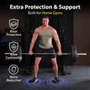 AIRHOP 1'' Ultra-Thick 48 Sq Ft Rubber Top Gym Flooring for Home Gym, 12 Tiles High Density EVA Foam Exercise Mats, Interlocking Puzzle Mats for Home Workout, Floor & Equipment Protection, Black/White