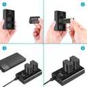 NEEWER NP-FW50 Camera Battery Charger Set Compatible with Sony ZV-E10 A7 A7R A7RII A7II A7SII A7S a6300 a6400 a6500 RX10 Series, 2 Pack 1100mAh Replacement Batteries, Micro USB & Type C Dual Charger