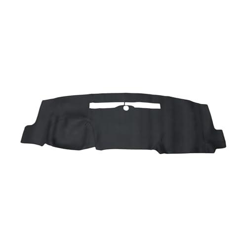Leather Dashboard Cover for Chevy Silverado 2014-2018 Dashboard Mat Anti Slip Sun UV Heat Shield Protection Black