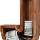 Piggy Bank for Kids Boys Girls, Wooden Large Letter Piggy Bank Alphabet Money Bank with Initial J, Coin Bank Fun Gifts for Birthday, Christmas, Festival, Baby Shower