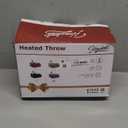 Homemate Heated Blanket Electric Throw - 50"x60" Heating Blanket Throw 1/2/4/6/8 Hours Auto-Off 10 Heat Levels Over-Heat Protection Soft Flannel Sherpa Heater ETL Certification (Light Grey (Striped))