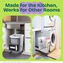 Pull Out Trash Can Under Cabinet Shelf - Under Sink Trash Can Pull Out Slider for 3040 Quart Cans Up to 125 lb - Cabinet Trash Can Pull Out Kit w/Garbage Bag Holder - (Can Not Included)