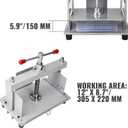 VEVOR Manual Paper Press Machine, 12x8.6 inch for A4 Sized Papers Flatting Machine, 10cm Thickness Steel Frame Manual Flat Paper Press Machine, Papermaking Book Press, 14.6 x 8.7 x 12.9 in