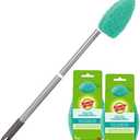 Scotch-Brite Extendable Tub & Tile Scrubber Kit, Includes 1 Handle and 3 Non-Scratch Scrubber Pads
