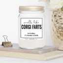 You Nique Designs, Corgi Candle, 8 Oz, Cute Corgi Gifts for Corgi Lovers Women, Corgi Stuff, Corgi Goft, Corgi Dad Mom, White All Natural Soy Vegan Aromatherapy Candles (Lavender & Vanilla)