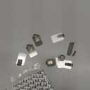 Command Small Stainless Steel Metal Hooks 8 Hooks 10 Strips Holds up to 0.5 lb Removable Self Adhesive Hooks Great for Wall Decor