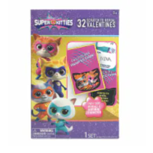 Disney Jr Super Kitties Scratch to Reveal Valentine Cards 2 Packs