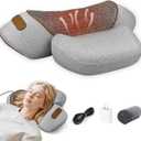 3-in-1 Neck Massager Pillow with Heat, Massage & Stretcher, Traction Massager for Neck Hump, Shoulder & Muscle Relaxation, Pain Relief & Cervical Support, Ideal Gift for Women & Men (Gray)