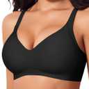 Bras for Women Wireless Supportive Seamless No Underwire Bras Full Coverage Comfortable Everyday Bra  Large